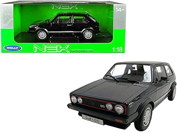 Volkswagen Golf 1 GTI Black 1/18 Diecast Model Car by Welly 18039