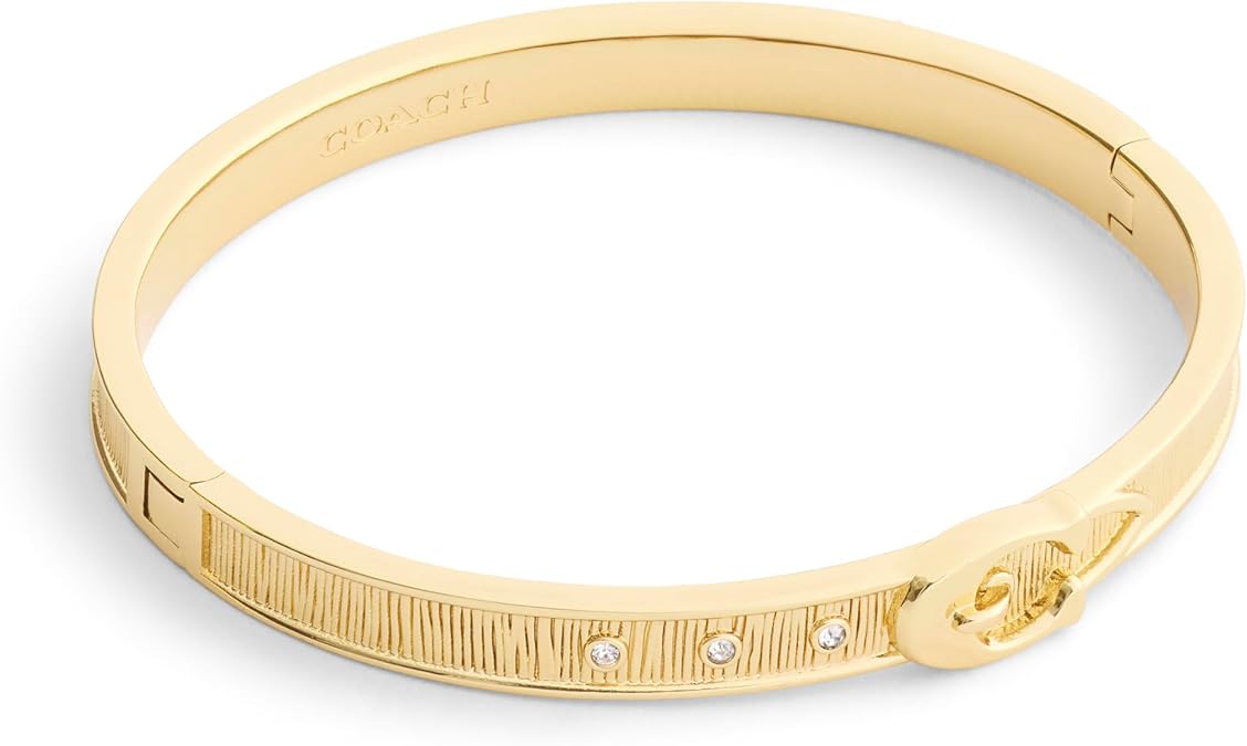 COACH Jewelry Women's Signature C Buckle Bangle Bracelet
