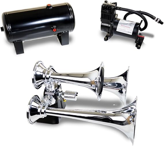 Kleinn Air Horns HK6 Complete Triple Train Horn System