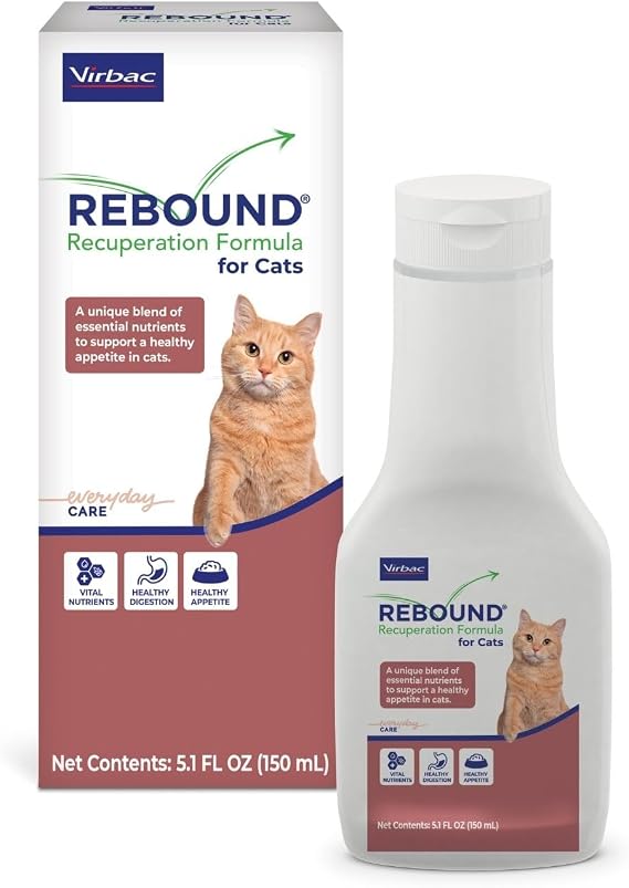 Rebound Recuperation Formula for Cats, Hydration Support | Nutritional liquid diet with essential amino acids and prebiotics to stimulate appetite and support recovery post illness