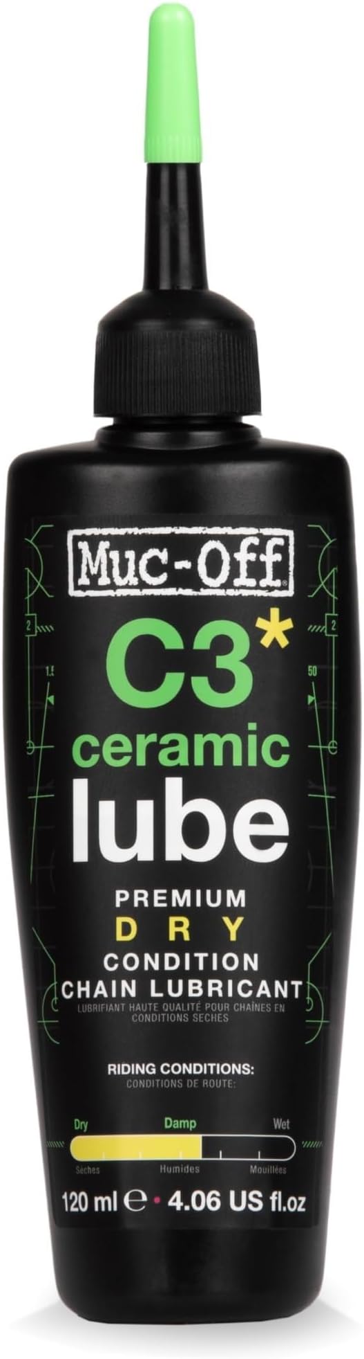 Muc-Off C3 Dry Weather Ceramic Lube, Bike Chain Oil - 120ml