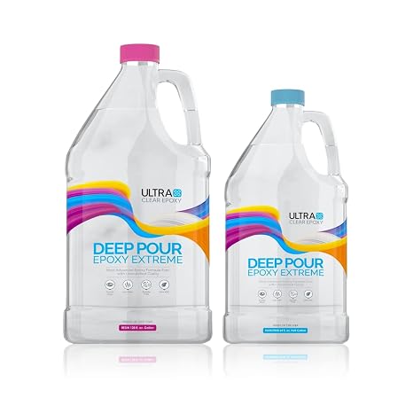 UltraClear Deep Pour Epoxy Resin 1.5 Gallon Kit for River Tables & Casting