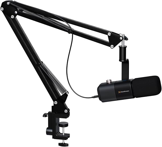 NearStream AM10X USB/XLR Dynamic Podcast Microphone with Boom Arm