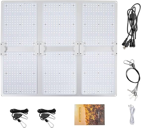 LED Grow Light, 660W Plant Growing Lamp LM301B LED Lamp Sunlike Full Spectrum for Indoor Plants Horticulture Aluminum Plate Grow Adjustable Rope Hanger 6x6/5x5ft Grow Tent