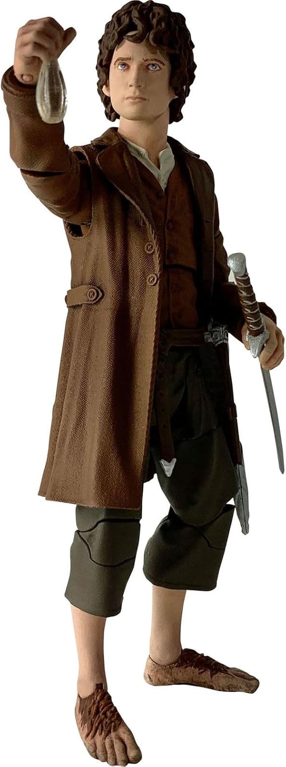 Diamond Select Toys The Lord of The Rings Series 2 4-Inch Frodo Deluxe Action Figure with Accessories and 16 Points of Articulation