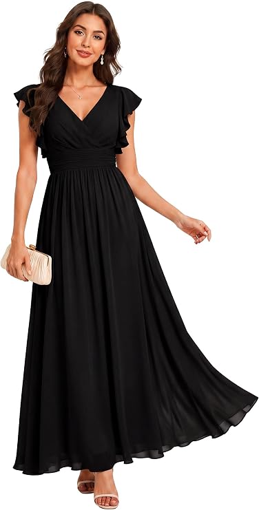 Ever-Pretty Women's Summer Backless Bridesmaid Dresses Flowy Formal Dress