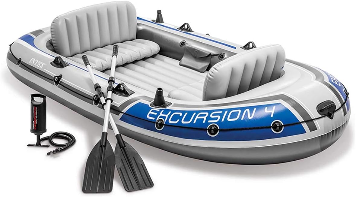Intex Inflatable Boat 4 Seater Rio Paddle and Pump 68324NP