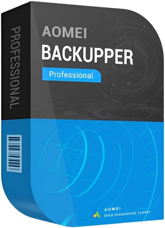AOMEI Backupper PRO - Backup software, recovery in case of malware infection, hard drive failure, or Windows crashes for 2 PCs, lifetime license for Win 11 and 10