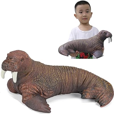 Simulated Big Ocean Animal Toys for Kids, Large Size Sea Animals Toy Large Size Marine Animal Action Figures Soft Filled Rubber Sea Educational ToysWalrus