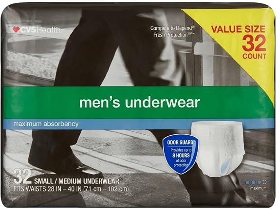 CVS Maximum Absorbency Men's Underwear, 32 Count