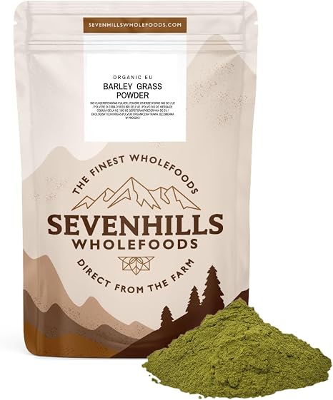 Sevenhills Wholefoods Barley Grass Powder Organic From The EU 500 g Grown in Germany High Content of Iron and Vitamin C