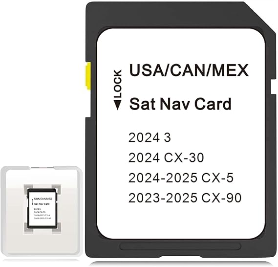 CX-5 Latest Navigation SD Card Map Update, KMV666EZ1B Navigation Accessories for CX-90 2023-2025, CX-30/3 2024 USA/CAN/MEX Maps