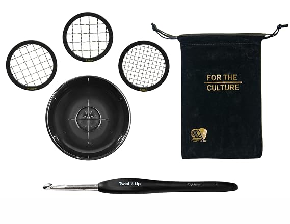 Twist It Up V5 Modular Dome Comb - 3-in-1 Hair Twisting Tool for Black Men's Curls and Hair Sponging - Alternative to Tennis Racket Combs