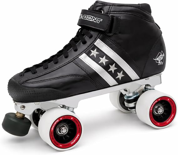 Bont Skates - Quadstar Carbon Roller Skate Derby Package - Professional rollerskates for Men - Women - Boys - Girls for Derby, Speed and Indoor Skating