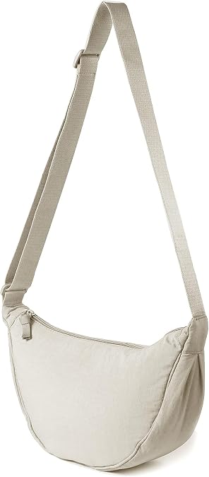 DWDC Crossbody Bag,Shoulder Bag for Women Small Nylon Crescent Soft Casual Crossbody Purse Chest Bag Satchel Daypack Sling Bag