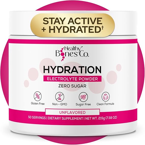 Electrolytes Powder, Instant Hydration, Sugar Free Drink, Unflavored, 220g
