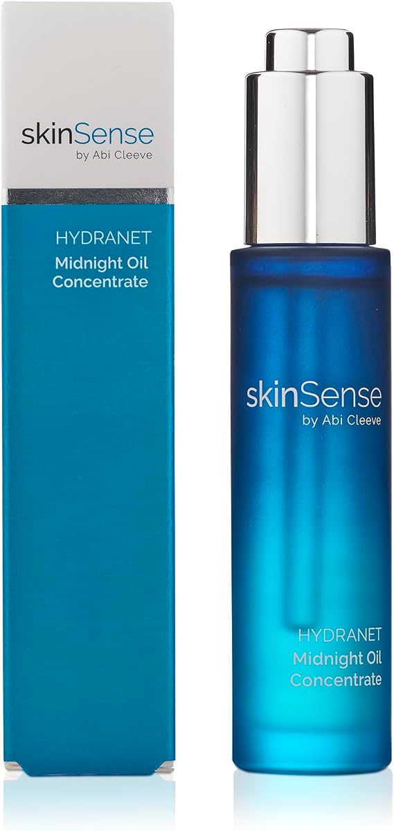 SkinSense Hydranet Midnight Oil Concentrate 30ml, Luxury Face Treatment, Aromatherapy, Night Repair Serum, Anti-Ageing Facial Massage Oil, Serum for Women, Relaxing Overnight Treatment