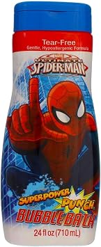 Amazing Spider-Man Bath Time Kids Bubble Bath Soap, 24 Fl Ounces, Watermelon Scent