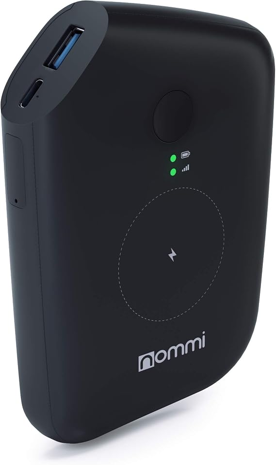 Nommi: 4G LTE Unlocked Hotspot with Unlimited WiFi Worldwide | SIM/Roaming-Free | Built-in VPN | Coverage in 150+ Countries | Portable Travel Router | PowerBank