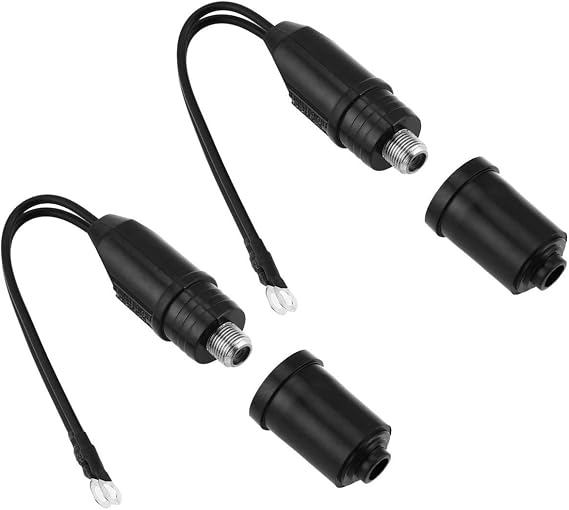 E-outstanding 2-Pack TV Antenna Connector 300 Ohm to 75 Ohm Coaxial Cable Matching Transformer UHF/VHF/FM Model TV Converter