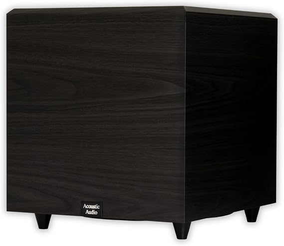Acoustic Audio PSW-12 500 Watt 12-Inch Down Firing Powered Subwoofer (Black)