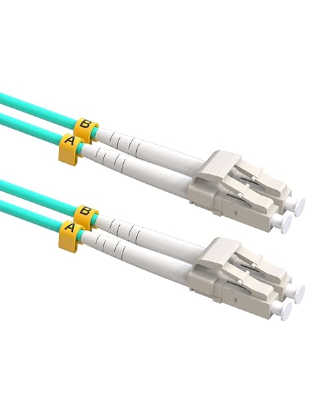 Fiber Patch Cable, 10G OM3 Optical Cables with LC to LC Multimode Fiber Jumper Duplex 50/125 LSZH (100M, 1Pack)