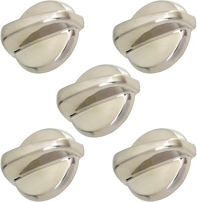 Upgraded WB03T10284 5Pcs Oven Knobs Replacements for GE, 191D5100 Stove Knons Compatible with Range Stove Oven Replaces 1373043 AP4346312 AH2321076 EAP2321076 PS2321076