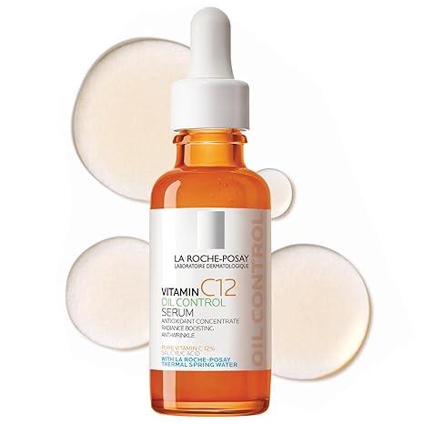 La Roche-Posay 12% Vitamin C Face Serum, 2 formulas with hyaluronic acid | Brightening serum with hyaluronic acid to help boost radiance & reduce wrinkles. Available for oily skin with salicylic acid.