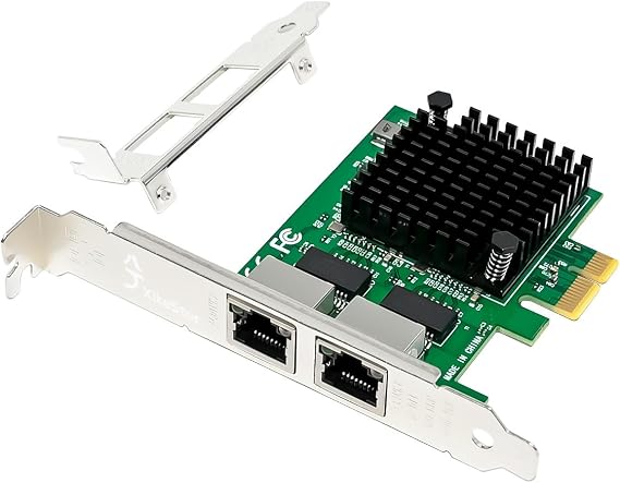 Dual PCIe X1 2.5GBase-T Network Adapter with Intel I226-V 2500/1000/100Mbps PCI Express Gigabit Ethernet NIC Card RJ45 LAN Controller for Windows 10/11 with Low Profile Bracket