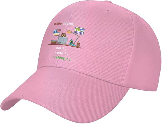 Kkaingg Eat Code Sleep Computer Science Python Programmer Baseball Cap Women Cowboy hat Men Hat Dad Hat Trucker hat Black