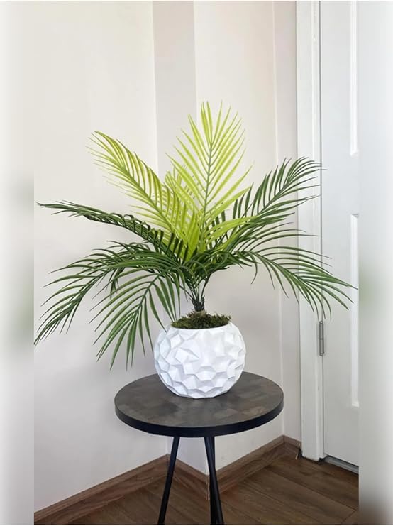 Yapay Çiçek Palmiye Demeti 9 Dallı Areka Yapay Bitki Salon Çiçeği 9 Yaprak 50cm Saksı Dahil Değildir