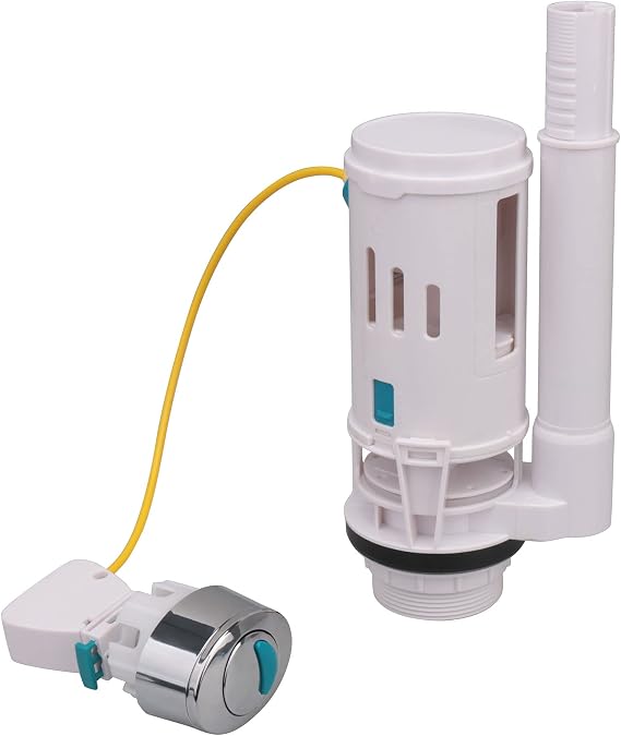OD60-75MM Toilet Flush Valve Toilet Push Button Valve Replacment 21 x 12cm White