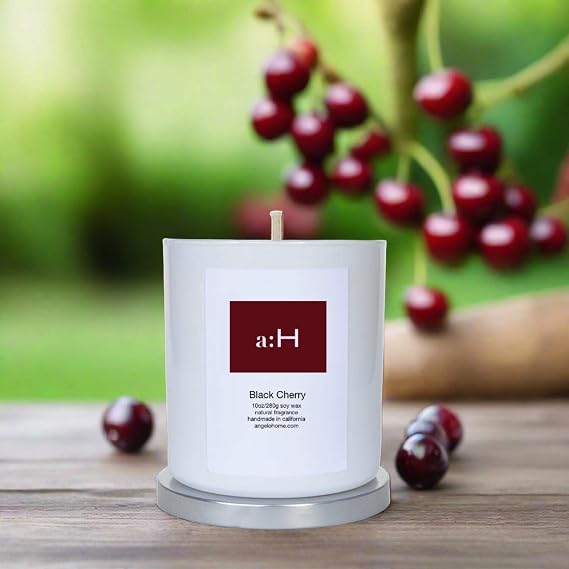 a:H Black Cherry Scented Single Candle