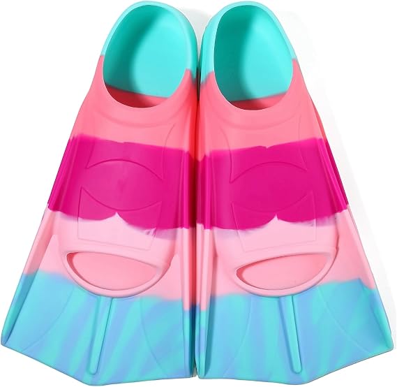 Kids Swim Fins Youth Short Blade Swimming Training Flippers