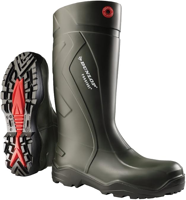 DUNLOP Purofort+ Soft toe Work Boots men and women, Dark Green