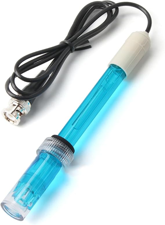 pH Probe Value Detection Monitoring Tester Laboratory Electrode Probe pH Hydroponics Detector for Aquariums Blue