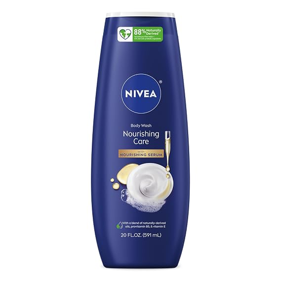 NIVEA Nourishing Care Body Wash, Nourishing Serum, 20 FL OZ
