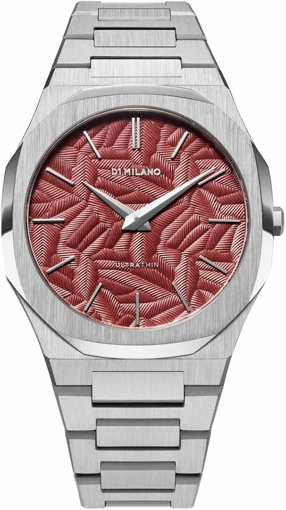D1 Milano D1-UTBJ33 Women's Digital Quartz Watch with Leather Strap, Silver Tone, Jewellery