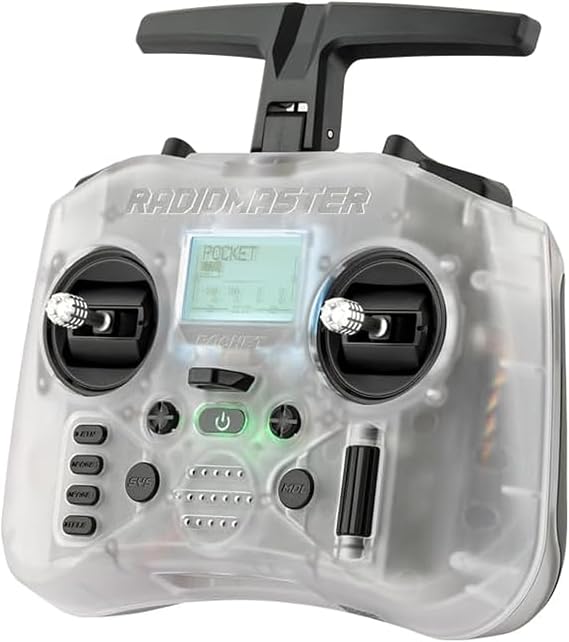 RadioMaster Pocket Portable Remote Controller Hall Gimbal EdgeTX Built in LED Light Mode 2 (Transparent, CC2500)