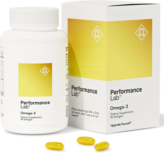 Performance Lab Omega-3 Dietary Supplement from Algae, 90 Ct, Made in USA