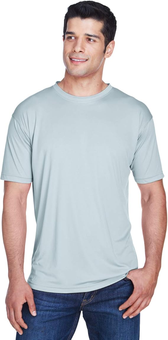 UltraClub Men's Cool & Dry Sport Performance Interlock T-Shirt L GREY