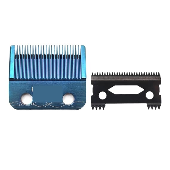 DLC Blade ,Compatible For Madeshow,Compatible For WAH,Compatible For MRD,Compatible For JRL ,KM-90-4 Professional Hair Clipper Accessories Ultra Thin Blade Trimmer Hair Clipper Parts(Blue 2)