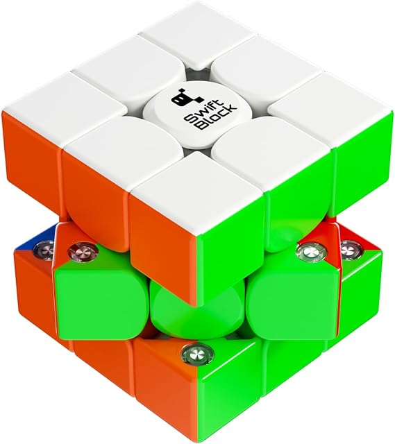 3x3 Maglev Magnetic Speed Cube, Smooth and Fast Puzzle with 48 Magnetic Capsules, Adjustable Tension and Durable Stickerless Design for Kids and Adults