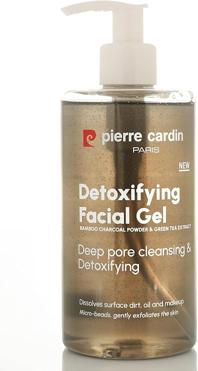 Pierre Cardin Detoxifying Facial Cleanser with Charcoal & Green Tea Extract - Foam Gel 350 ml