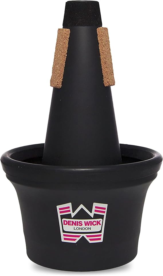 Denis Wick Synthetic Cup Mute for Trumpet, 5575 - Warm Resonance and Even Response in All Registers - Trusted by Students and Professionals - Durable, Lightweight Build - 8 x 4 x 12 inches