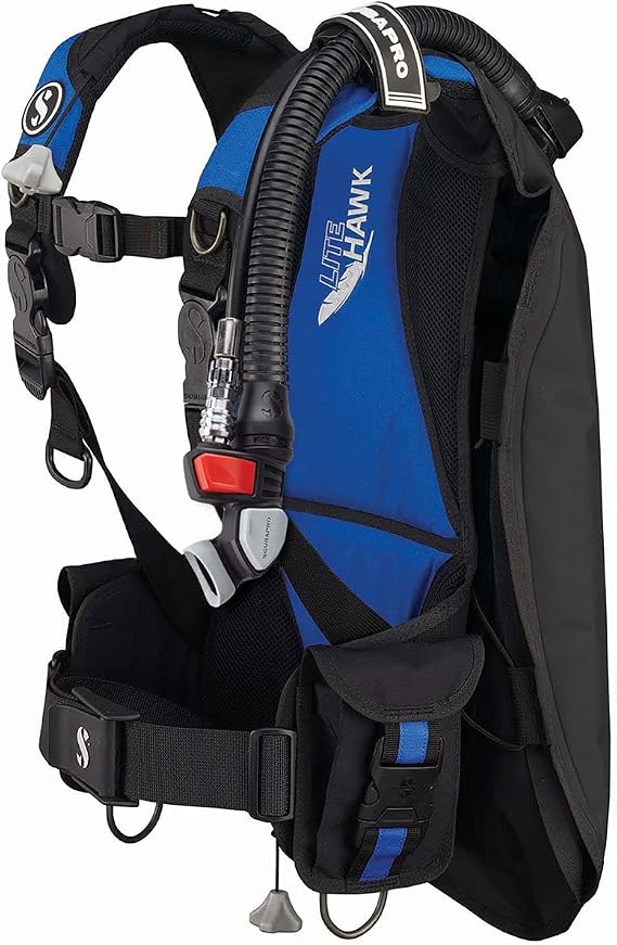 ScubaPro Litehawk BCD with BPI (Black / Blue, XL / 2XL)