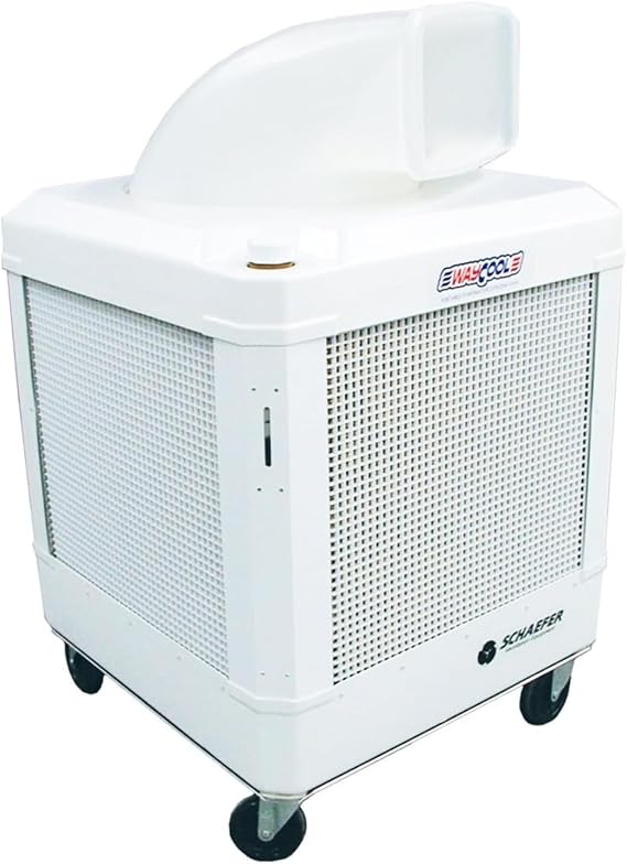 Schaefer WayCool Portable Oscillating Evaporative Cooler - High-Velocity Swamp Air Cooler for Camping, Garage, Room, Office, Livestock Freestand Fan Upto 30F, 2 wind speeds for Indoor and Outdoor