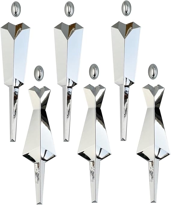 Chrome Bathroom Sign, Male and Female Restroom.