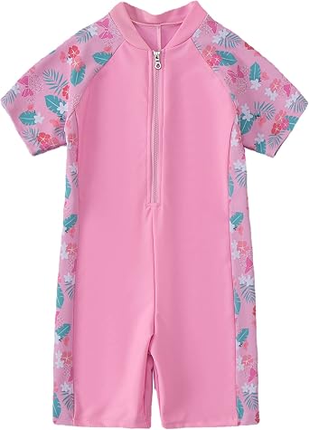 M2C Boys Girls One Piece Water Sport Short Swimsuit UPF 50+ Rash Guard