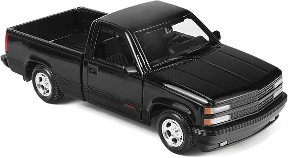 Pickup Trucks Toy for Boys Compatible for 1993 Chevrolet 454, 1/24 Metal Diecast Model Toy Truck Car for Kids- Black